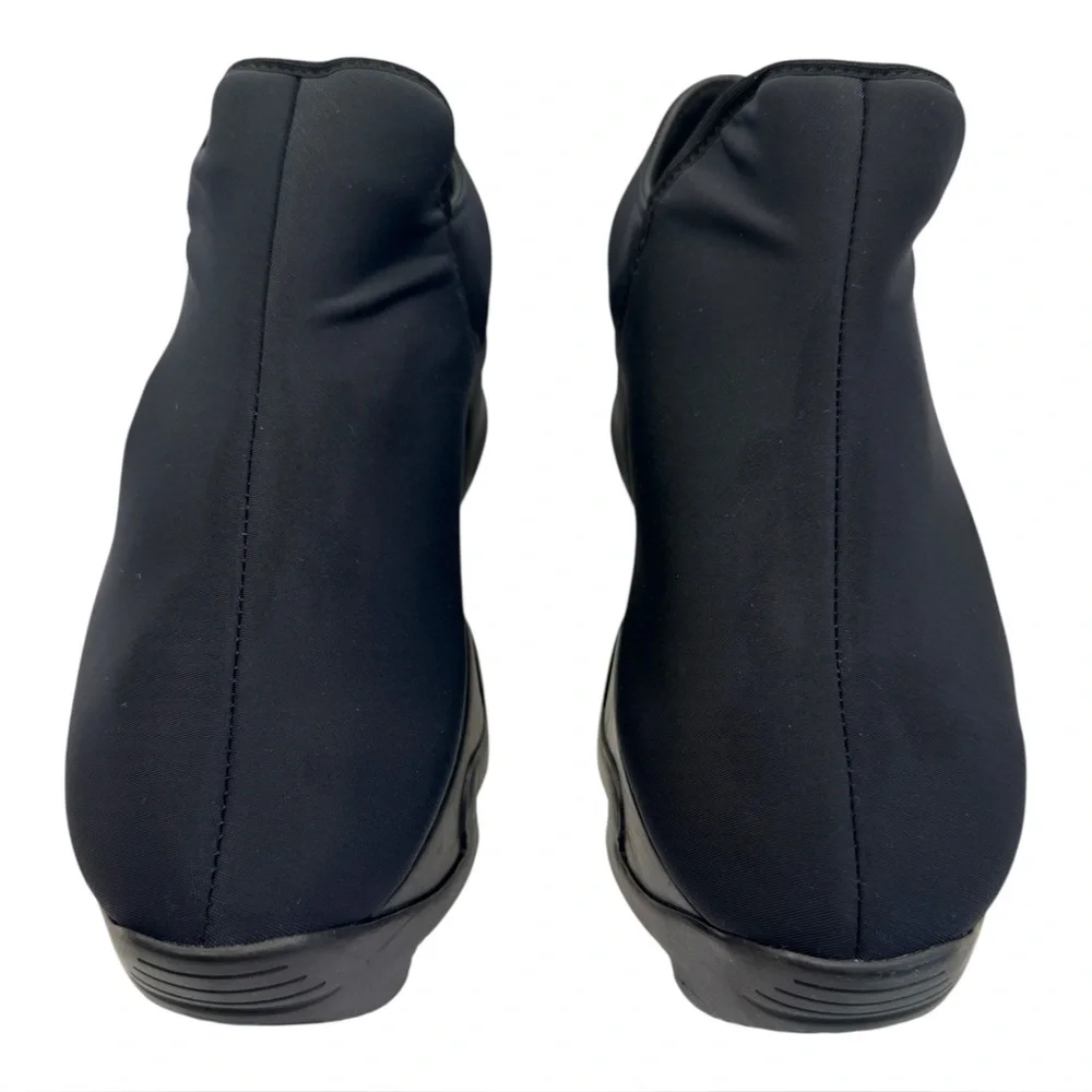 iRi NYC Black Neoprene Wes Low Top Sneaker‎ Stretch Chunky Platform Sz 34 US 4